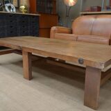Table basse 6 pieds en chêne massif 1950