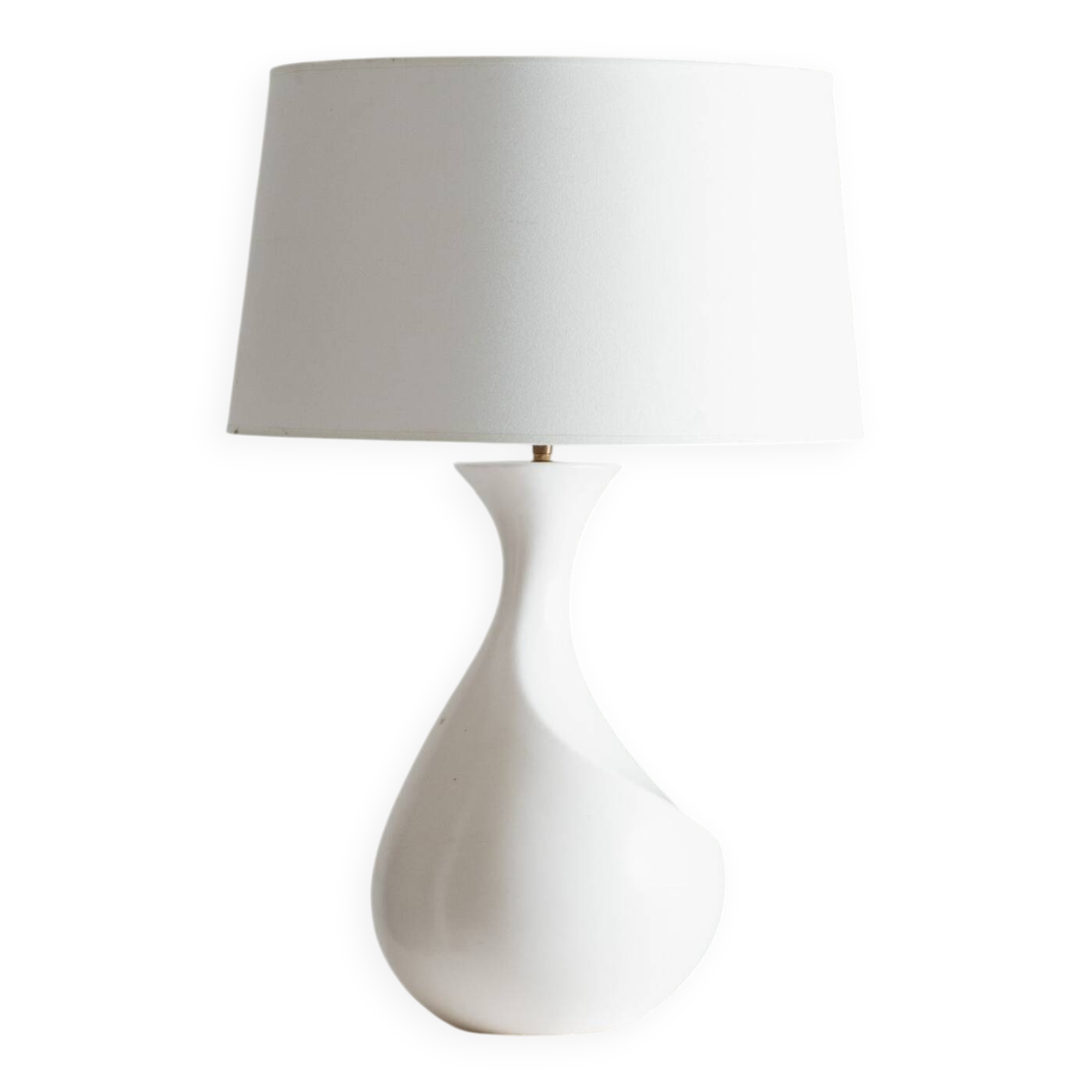 GALIBERT WHITE CERAMIC LAMP, 1960s