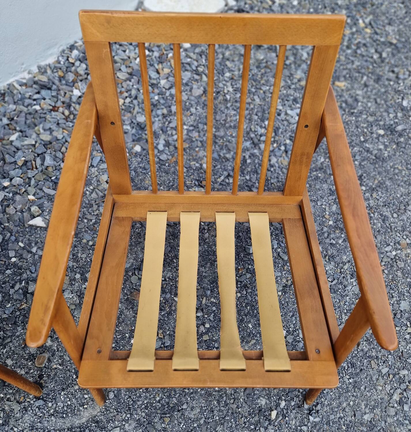 Living room set: sofa and 2 boomerang-style armchairs, 1950s