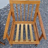 Living room set: sofa and 2 boomerang-style armchairs, 1950s
