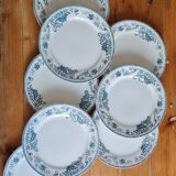 Set of 7 iron clay plates