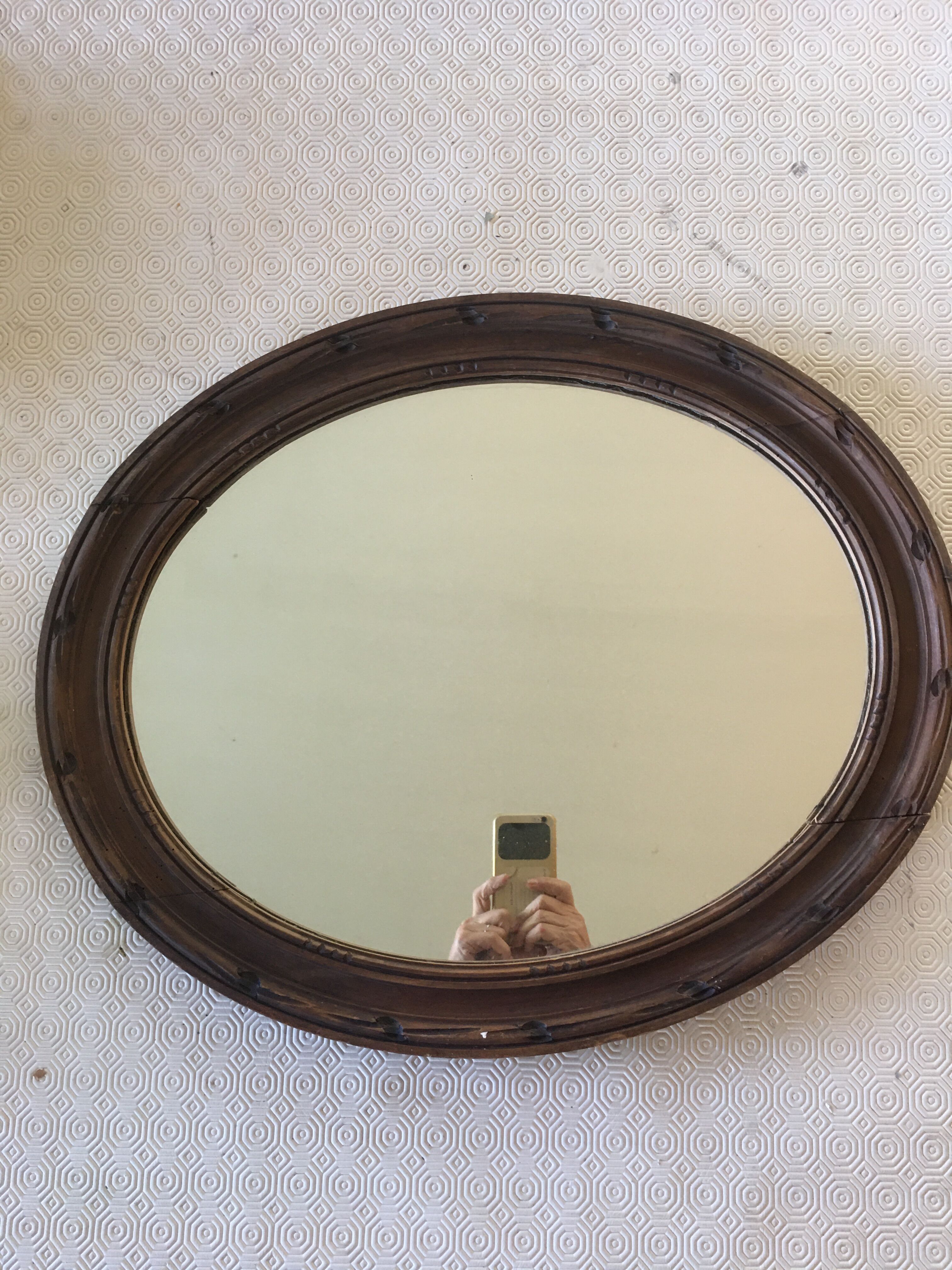 Wooden mirror