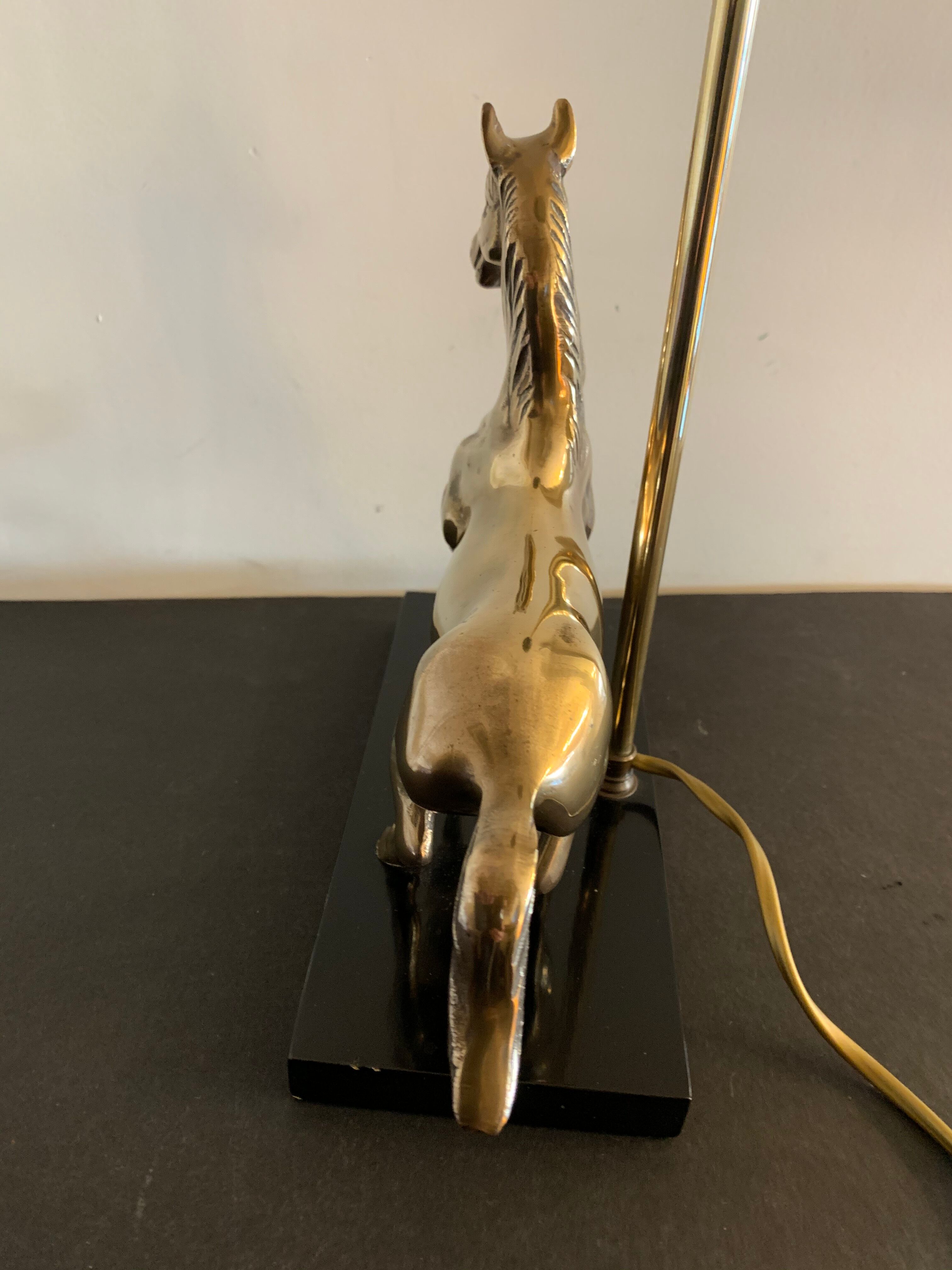 Brass horse lamp 1970