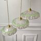 Green granite glass pendant lamp 50s-60s