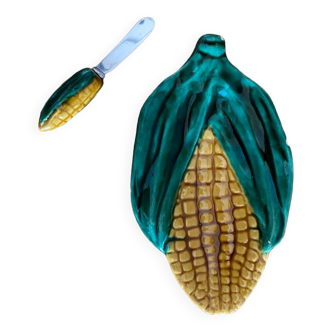 Vallauris corn butter dish