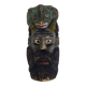 Old Mexican carved polychrome wooden mask. 1970s.
