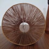 Mid-Century Danish Teak and Sisal Table Lamp, 1950s