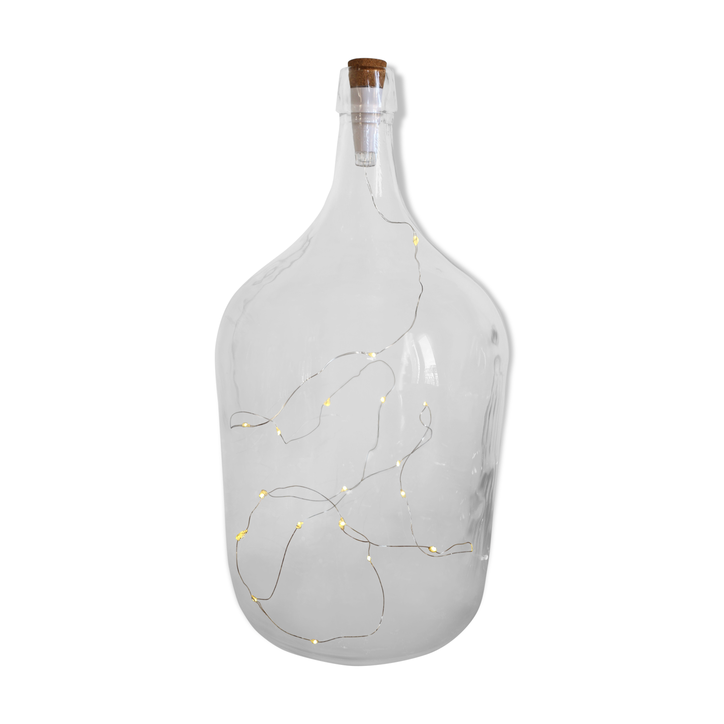 Demijohn cylindrical white