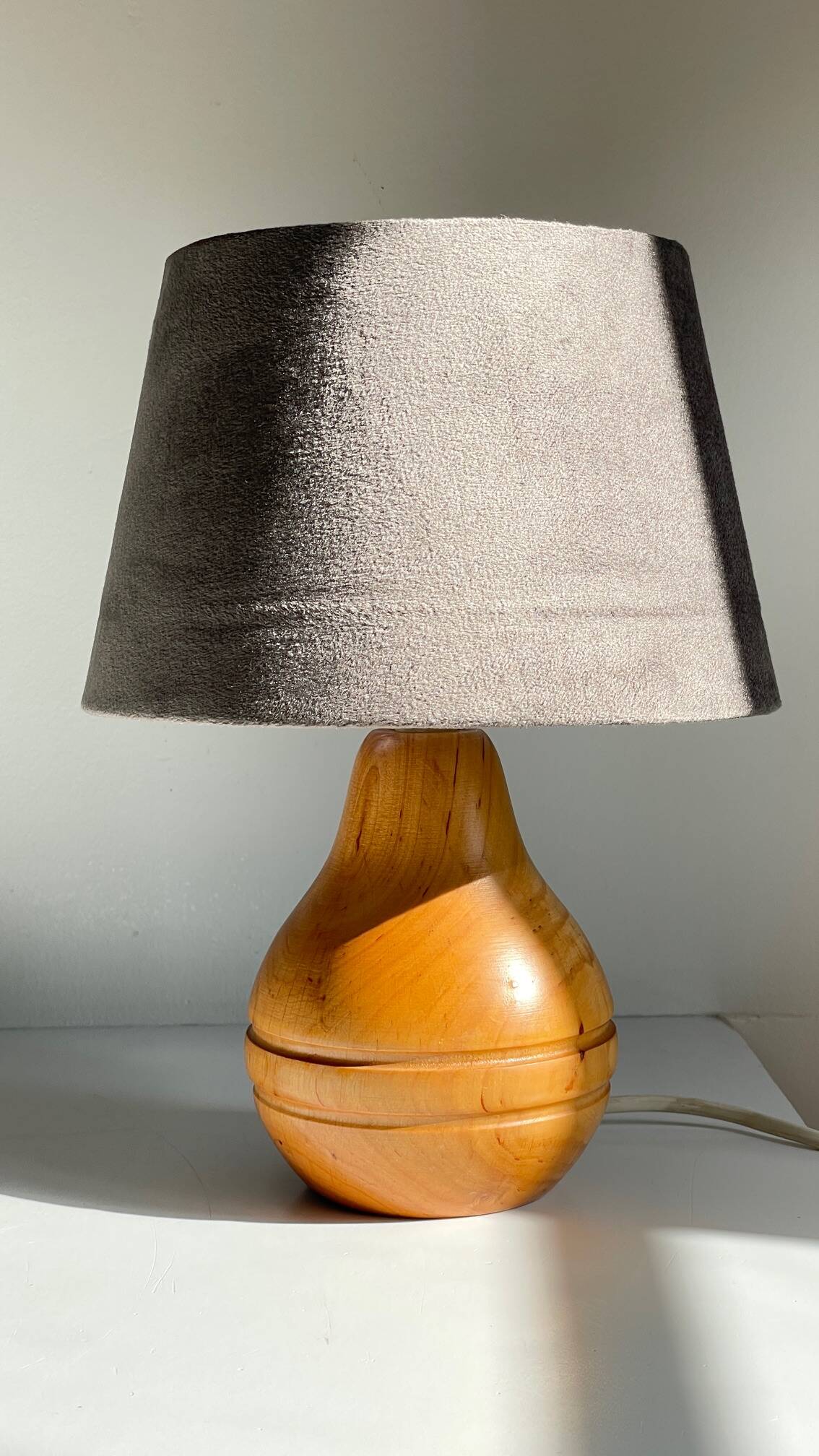 LAMPE Bois Massif VINTAGE