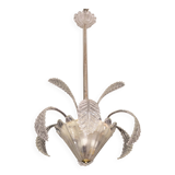 Lustre Art Déco, Barovier & Toso, verre de Murano, années 1950