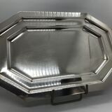 Plat de service en métal argenté
