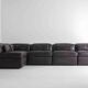 Vintage leather Durlet Model 'Jeep' Modular sofa set, 1970s
