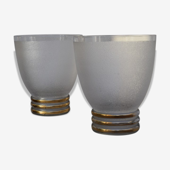 Paire de vases en cristal Sévres art déco 30-40'S