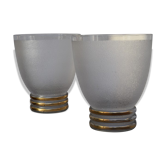 Paire de vases en cristal Sévres art déco 30-40'S