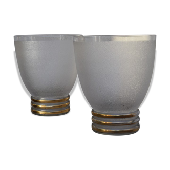 Paire de vases en cristal Sévres art déco 30-40'S