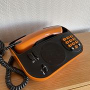 Phone orange pop art vintage telic ptt 1975 design f. quirin