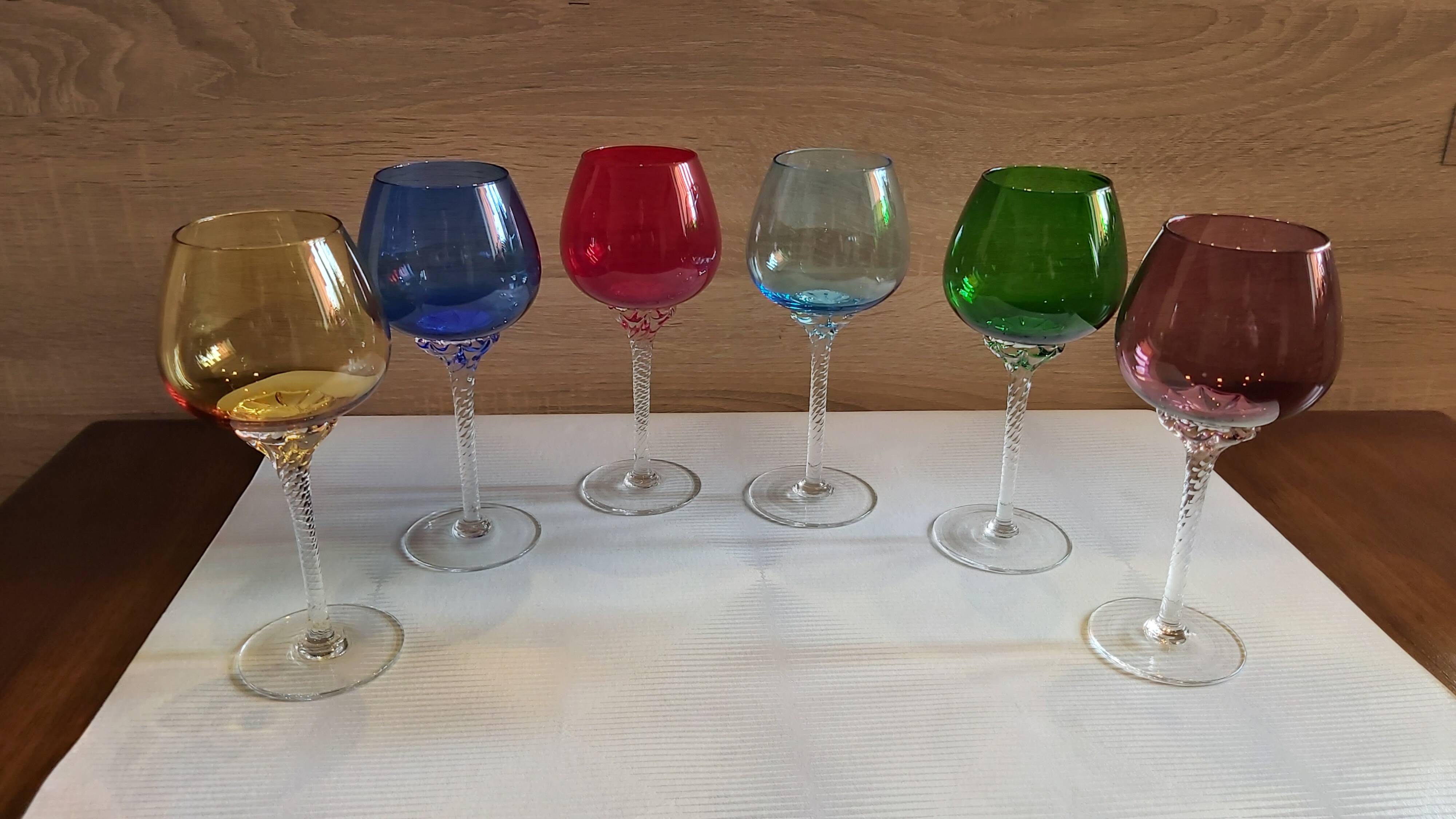 Set of six glasses, Italy, 1970s.