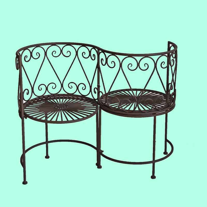 Confidant iron garden bench