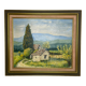 Painting of Mont Ventoux signed Lasimone in gilded wooden frame
