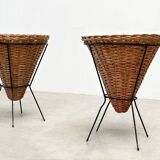 Ensemble de deux paniers en rotin