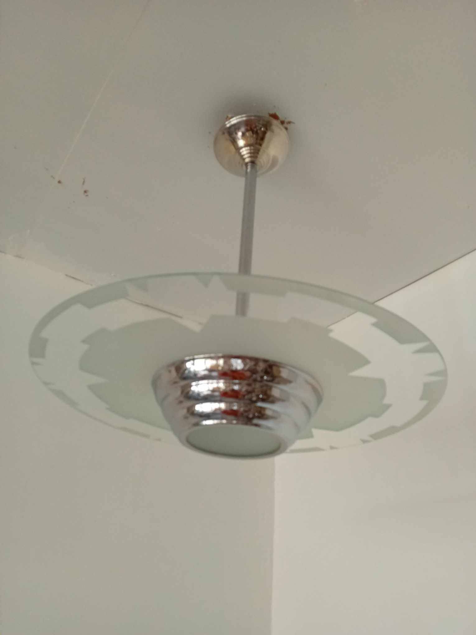 Art Deco slab chandelier