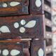 Antique folding oriental chair with mother-of-pearl inlays