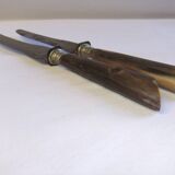 Service de table couteaux ancien lame acier virole corne