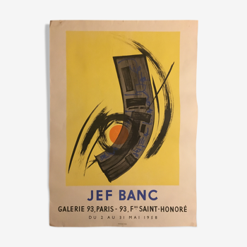 Affiche exposition Jef Banc 1958