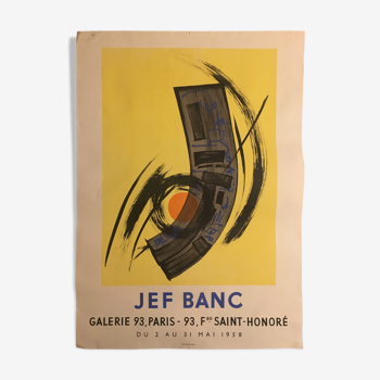 Poster exhibition Jef Banc, 1958