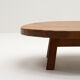 French oak brutalist artisan coffee table, 70s.