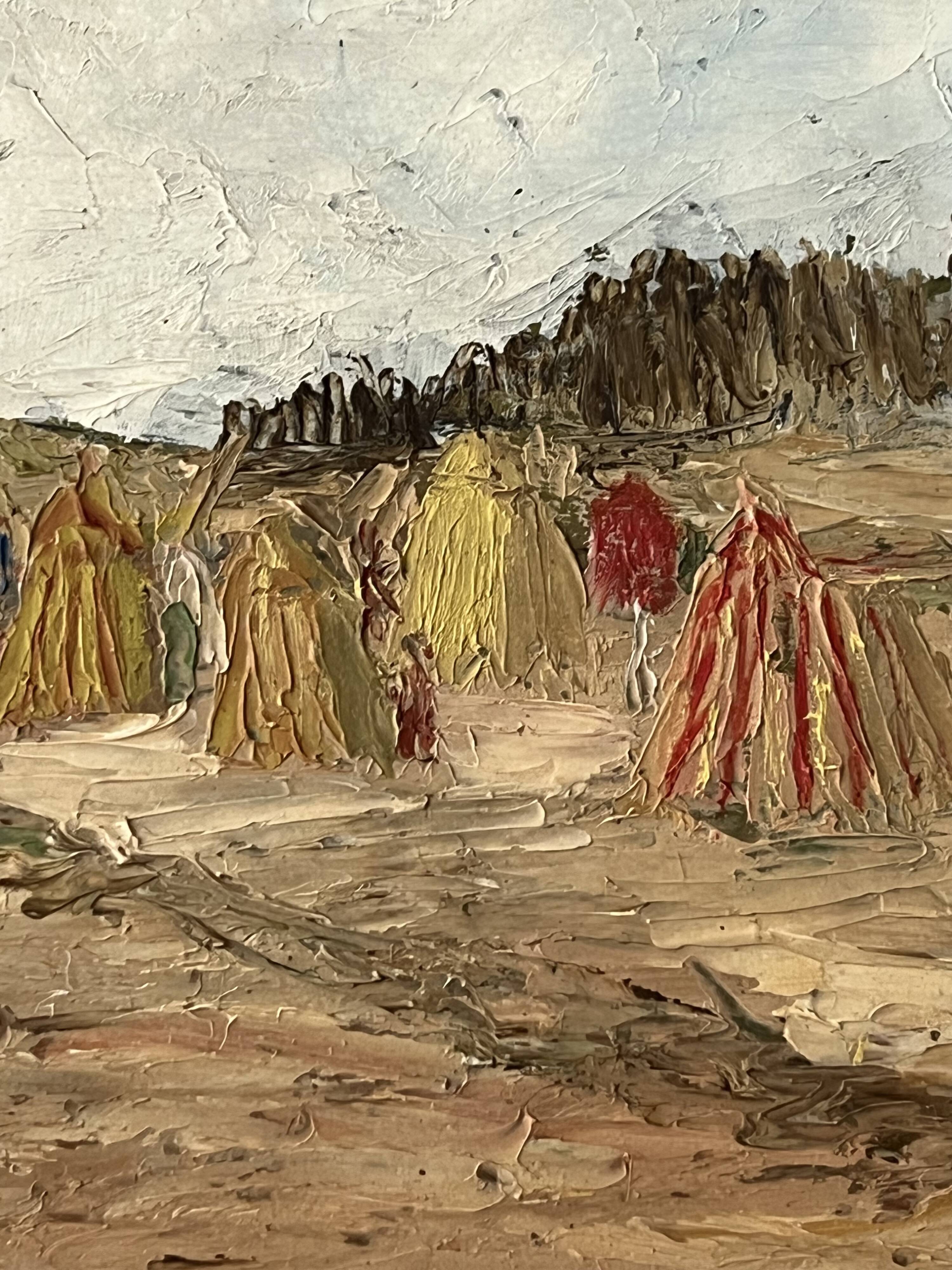 Maurice Bonin. Seaside 1951. Oil on panel 35 x 27cm