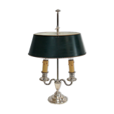 Bouillotte lamp in silver metal, empire style - early twentieth century