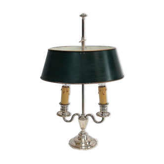 Bouillotte lamp in silver metal, empire style - early twentieth century