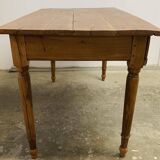 Old walnut farm table with pulls