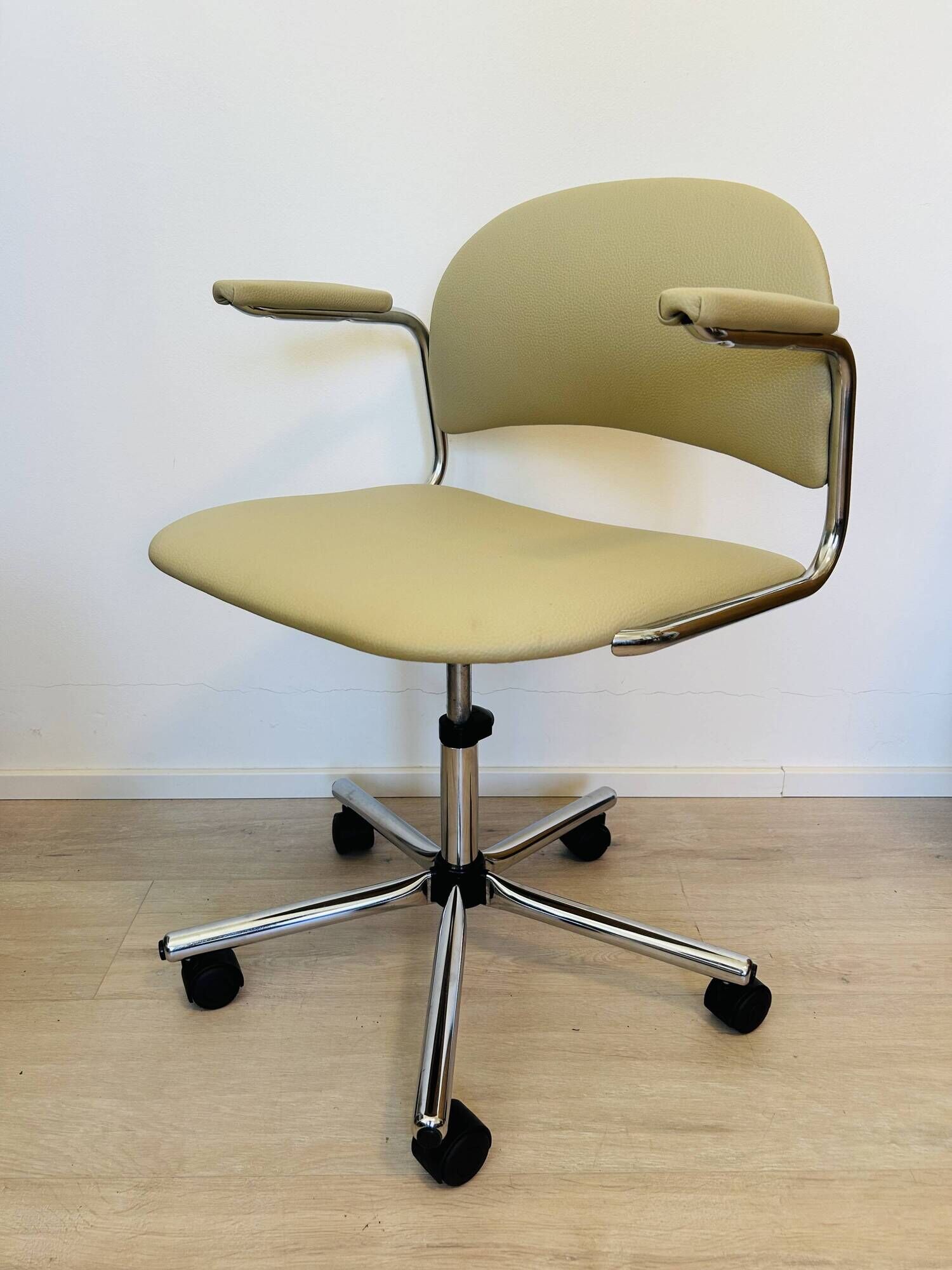 Vintage Light Olive Office Chair by Kovona Model K-107 from Czechoslovakia 1970’s