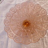 Fruit cup rosaline molded glass centerpiece
