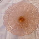 Coupe à fruit centre de table en verre moulé rosaline