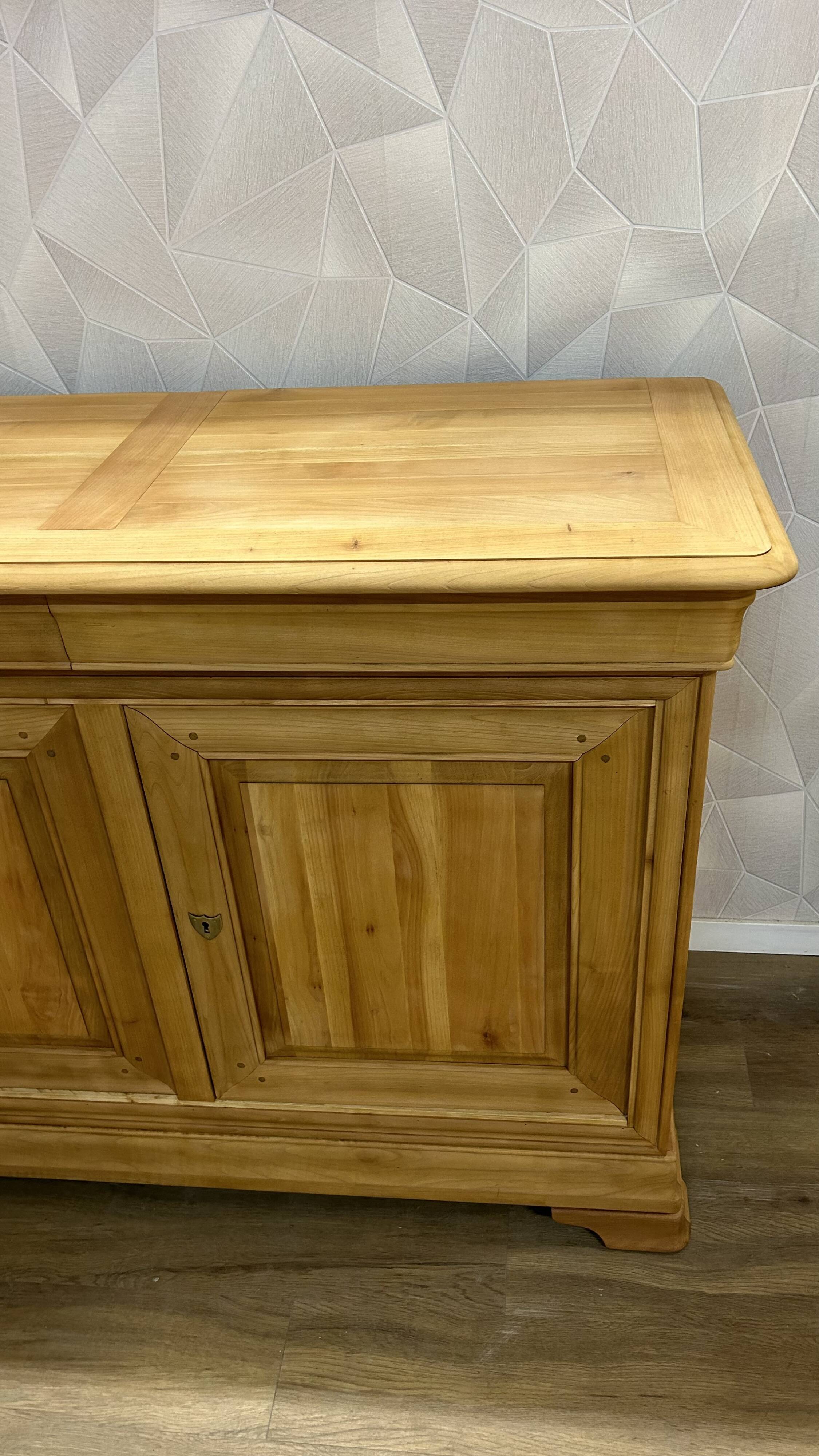 Louis Philippe 3-door buffet, airbrushed and glazed