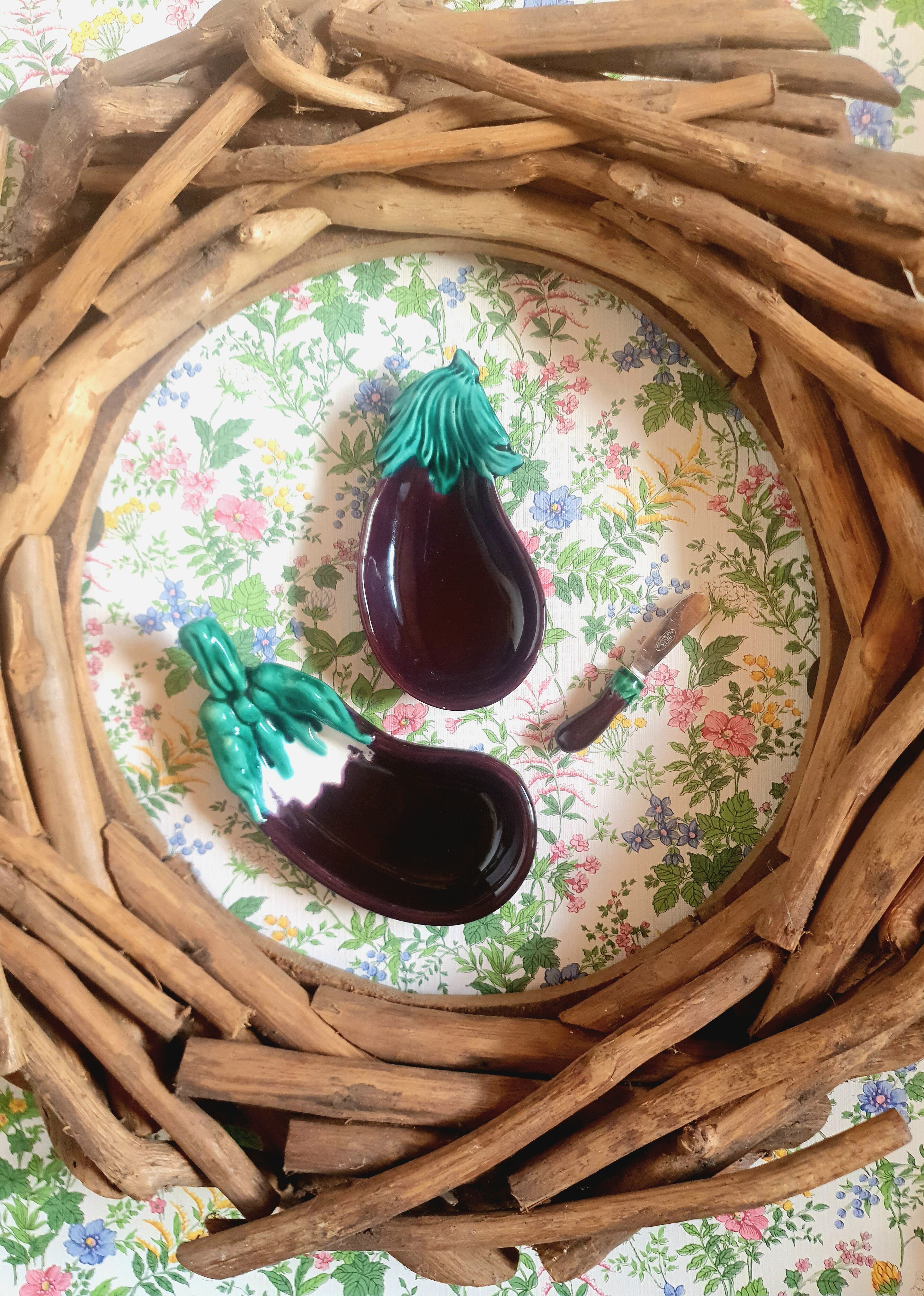 Eggplant set in slurry