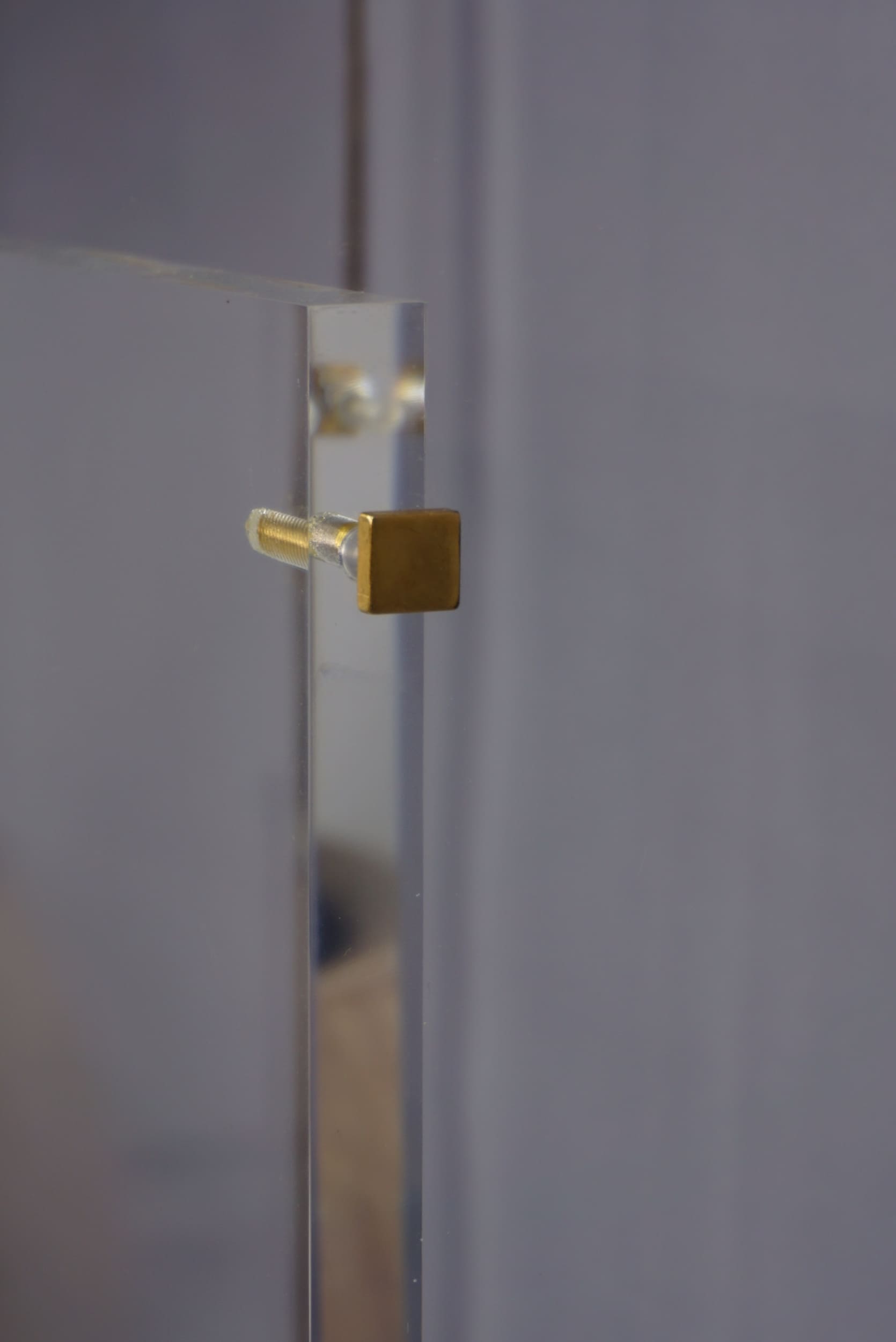 70s design console in marble and plexi