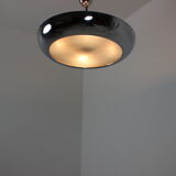 Functionalist chrome Pendant UFO by Josef Hurka for Napako, 1930s
