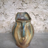 Glazed stoneware pitcher
