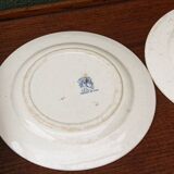 Set of 6 Jules Vieillard iron earth plates, St buveurs model