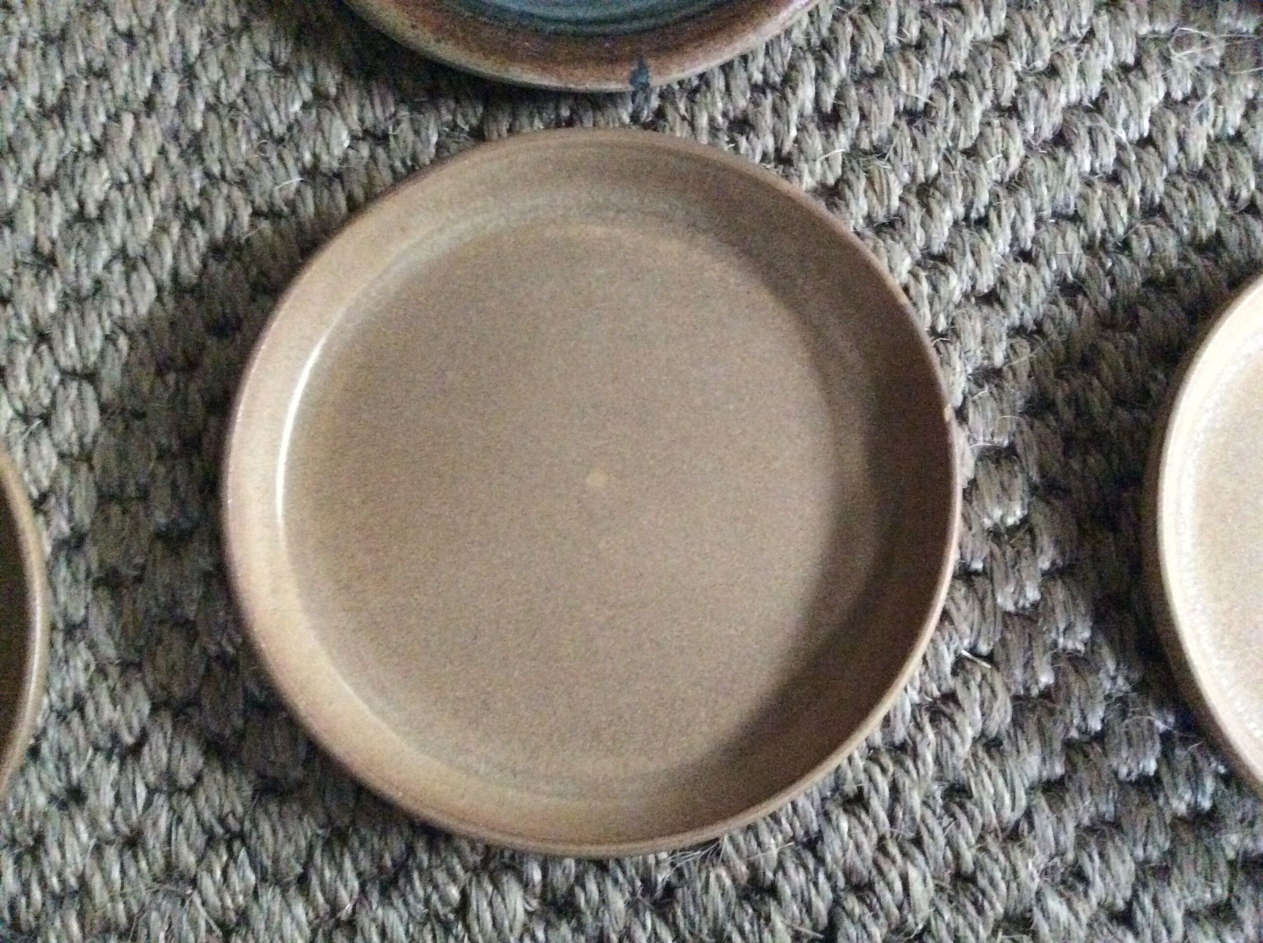 Set of 9 stoneware plates