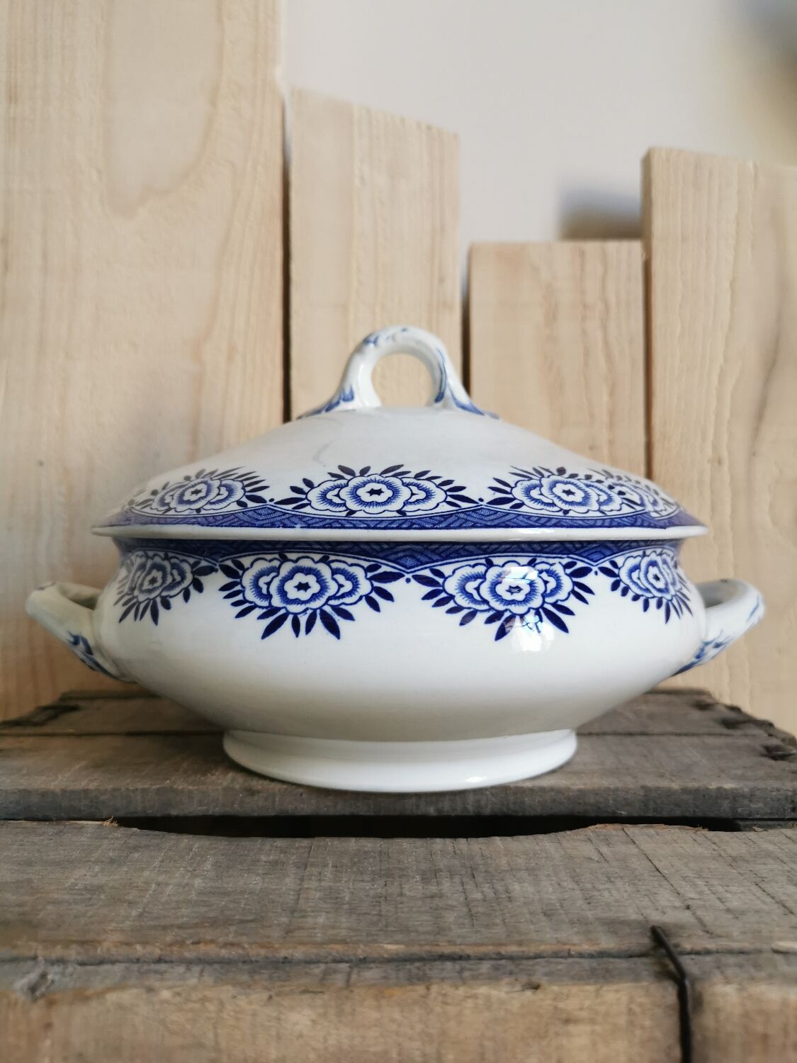 Vintage tureen Sarreguemines and Digoin, Capri