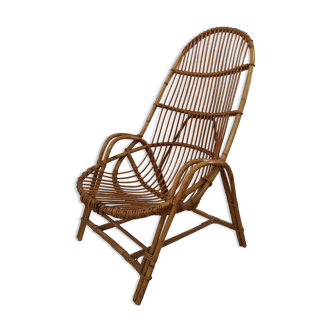 Adult vintage rattan armchair