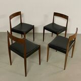 4x chaises à repas en palissandre de Morgens Kold années 1950