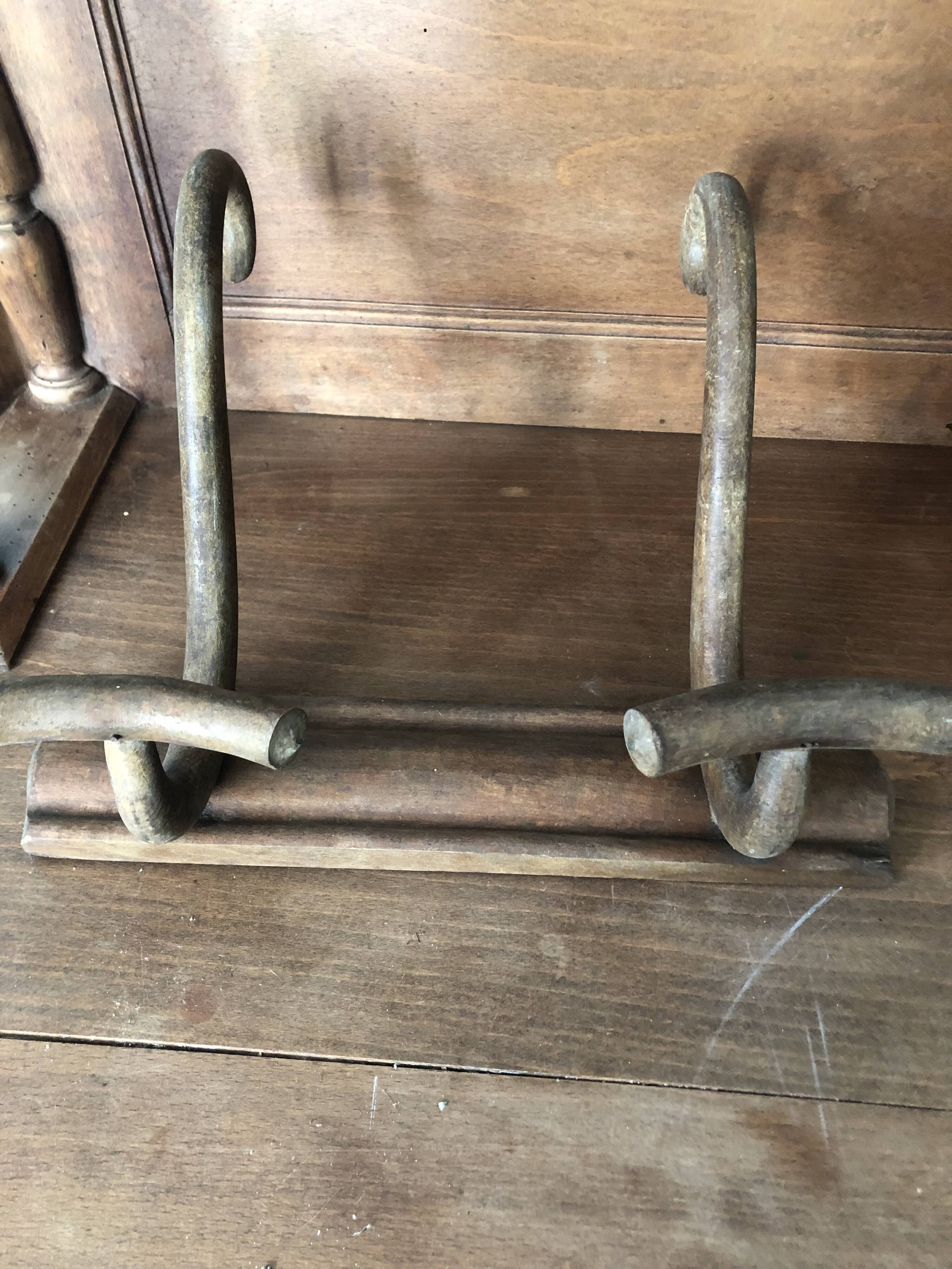 Vintage Curved Wooden Wall Coat Rack in Thonet Style