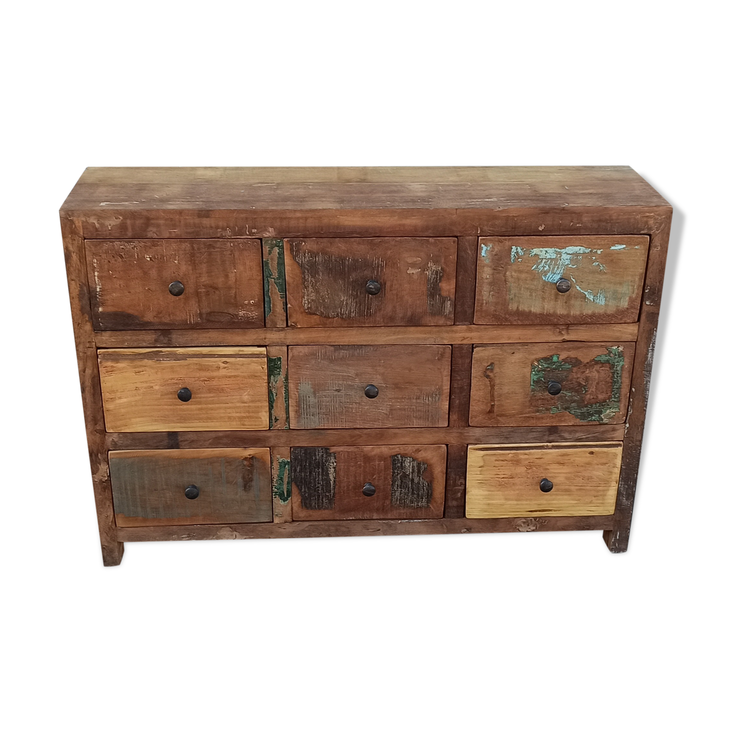 Commode en bois 9 tiroirs