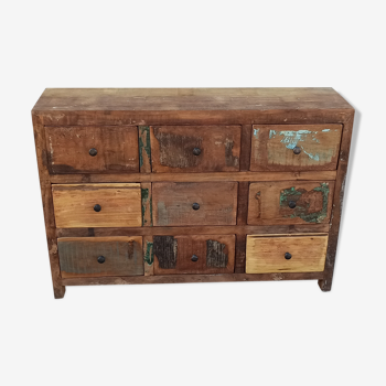 Wooden chest of drawers 9 drawers